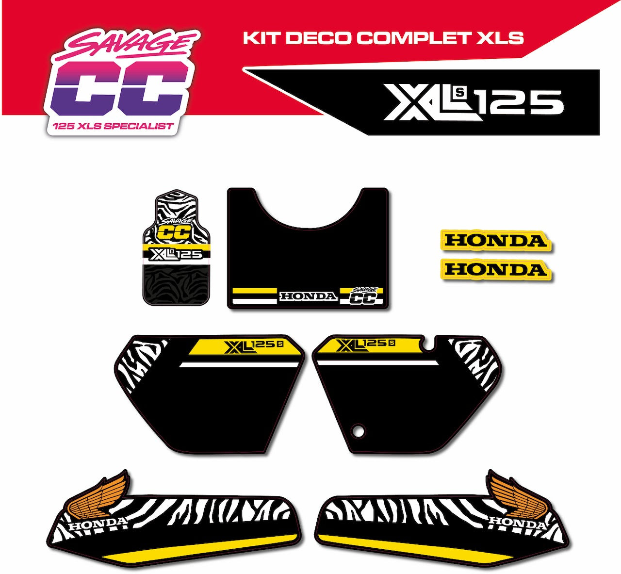 KIT DECO ZEBRA - 125 XLS / XR